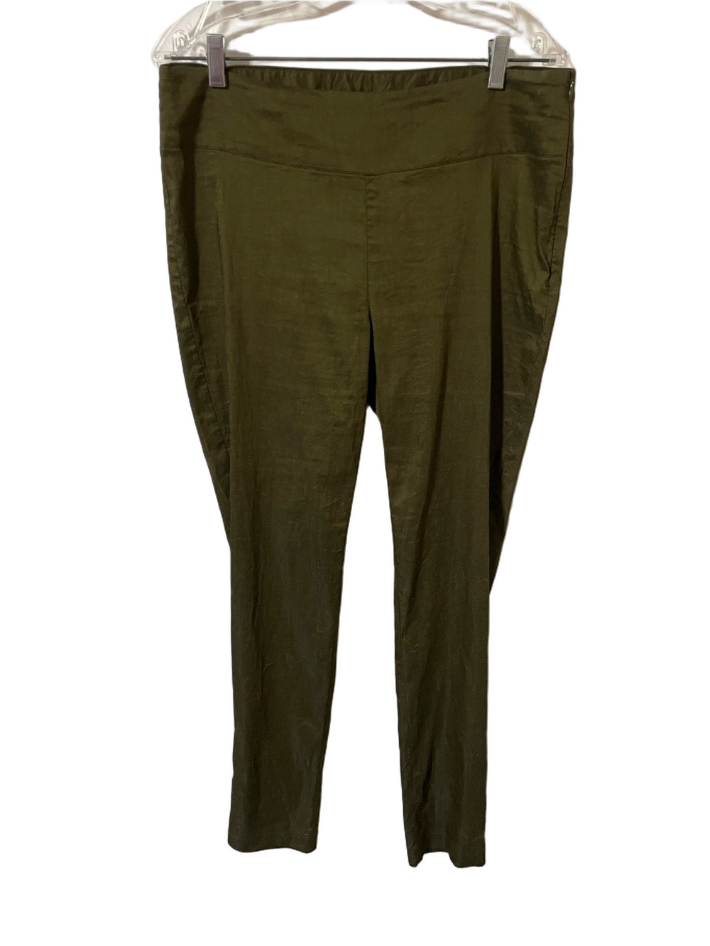 Sarah Pacini Green Linen Blend Pants Size 3 or 10/12